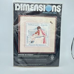 Dimensions Treasure the Moments Counted Cross Stitch Kit 3600 1985 Vintage